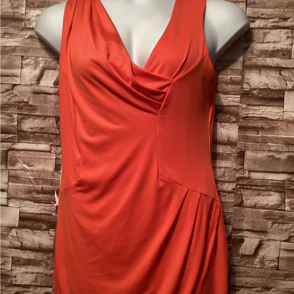 Venus Chic Orange Sleeveless Dress L